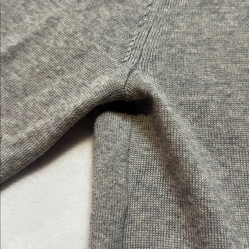 Tory Burch grey merino wool boyfriend full cardigan